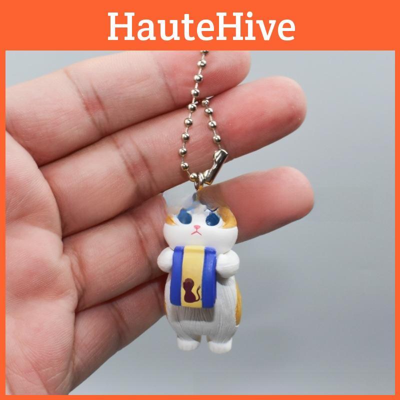 Keychain Action Cat Figure Cartoon Model Toy Decoration Children Gifts Ornament