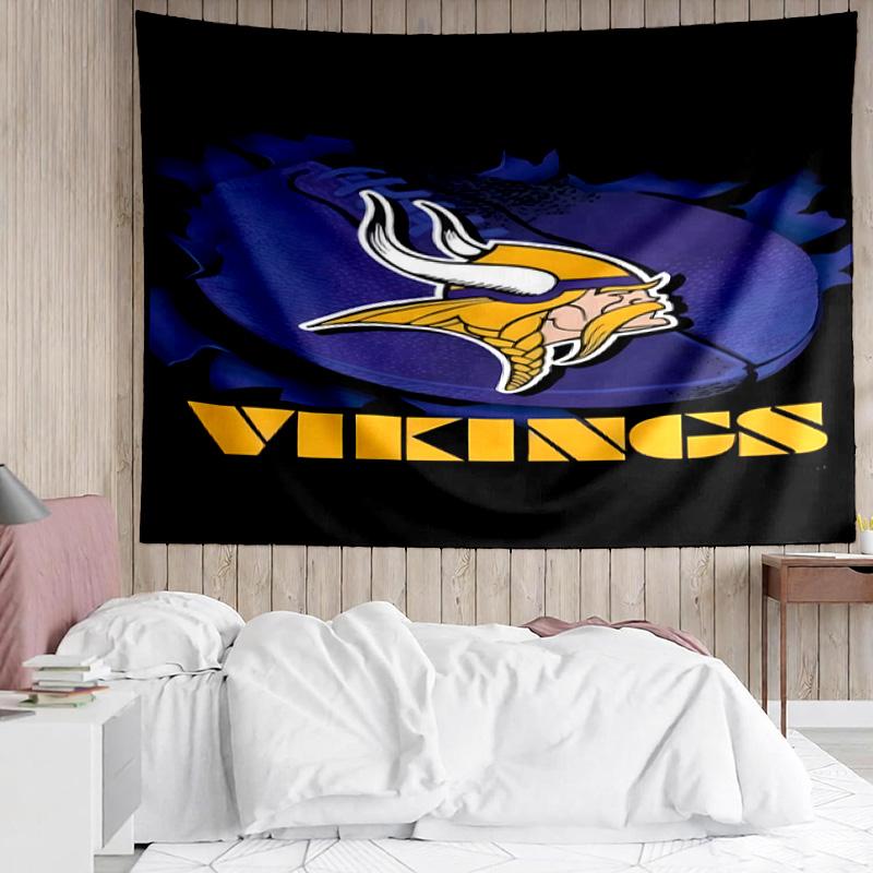 Minnesota Vikings Artwork Tapestry Accessories Playroom Tapestry, for Bedroom,Livingroom, dormitory Room Wall Decor Fan Birthday Gifts