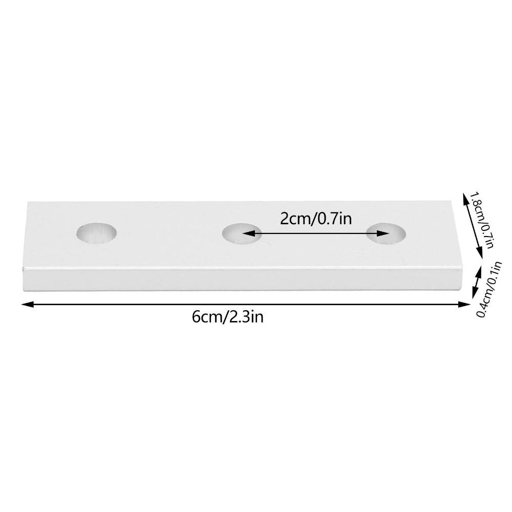 10 Stück für 2020 T/ 3030T-Nutprofil 3-Loch Verbindungsplatte Gerade Winkel Reparatur Befestigungswinkel Gerade Verbindungsplatte