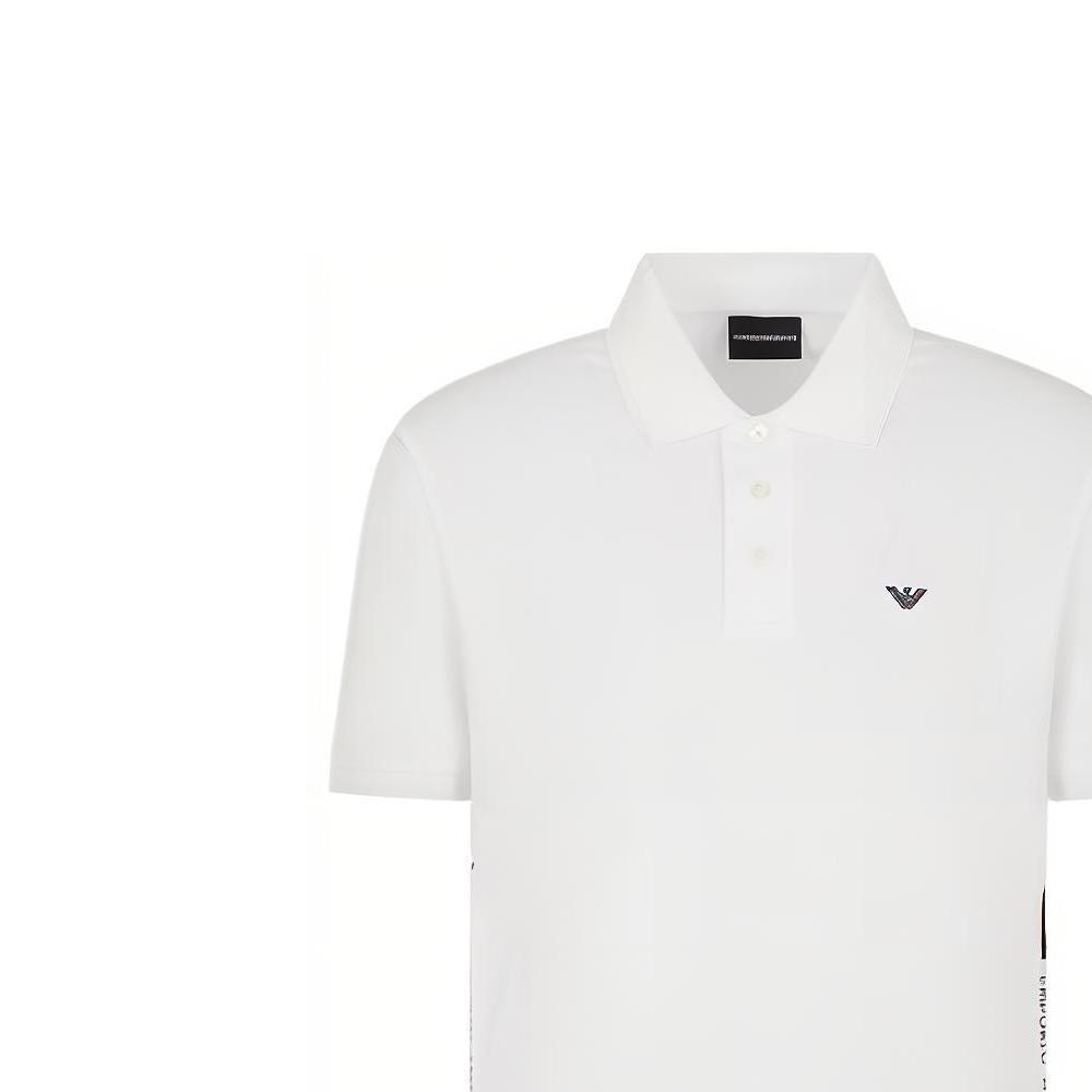 Emporio Armani FW22 Logo Casual Short Sleeve Polo Shirt Men Tops White 6L1FD2-1JTKZ1-0100