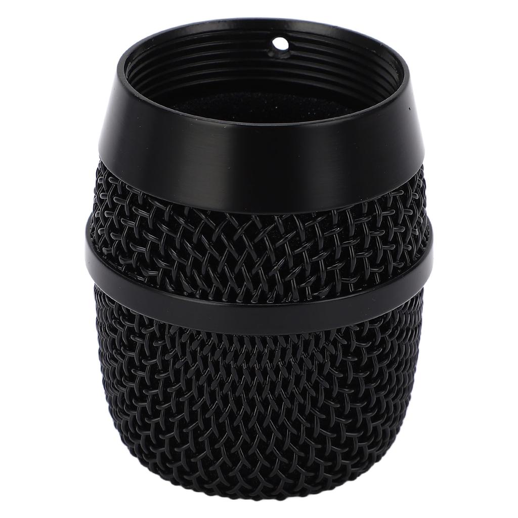 Microphone Grill with Mic Windscreen Cotton Microphone Grille Ball Head Replacement for BBS666 Black