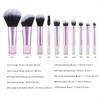 10Pcs Mini Makeup Brush Set with Storage Bag, Portable Travel Goods, Loose Powder Brush, Eyeshadow Brush, Concealer Brush Professional Makeup Brush