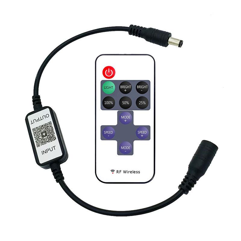 1 Set Led Monochrome Light Strip Wireless Bluetooth Dimming Controller Dc5-24V 11 Key Mini Bluetooth Monochrome Controller