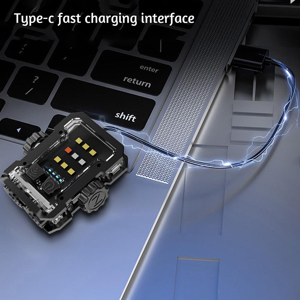 Magnetic Bright Warnings Keychain Light Wear-resistant Emergency Foodlight For Backpacking