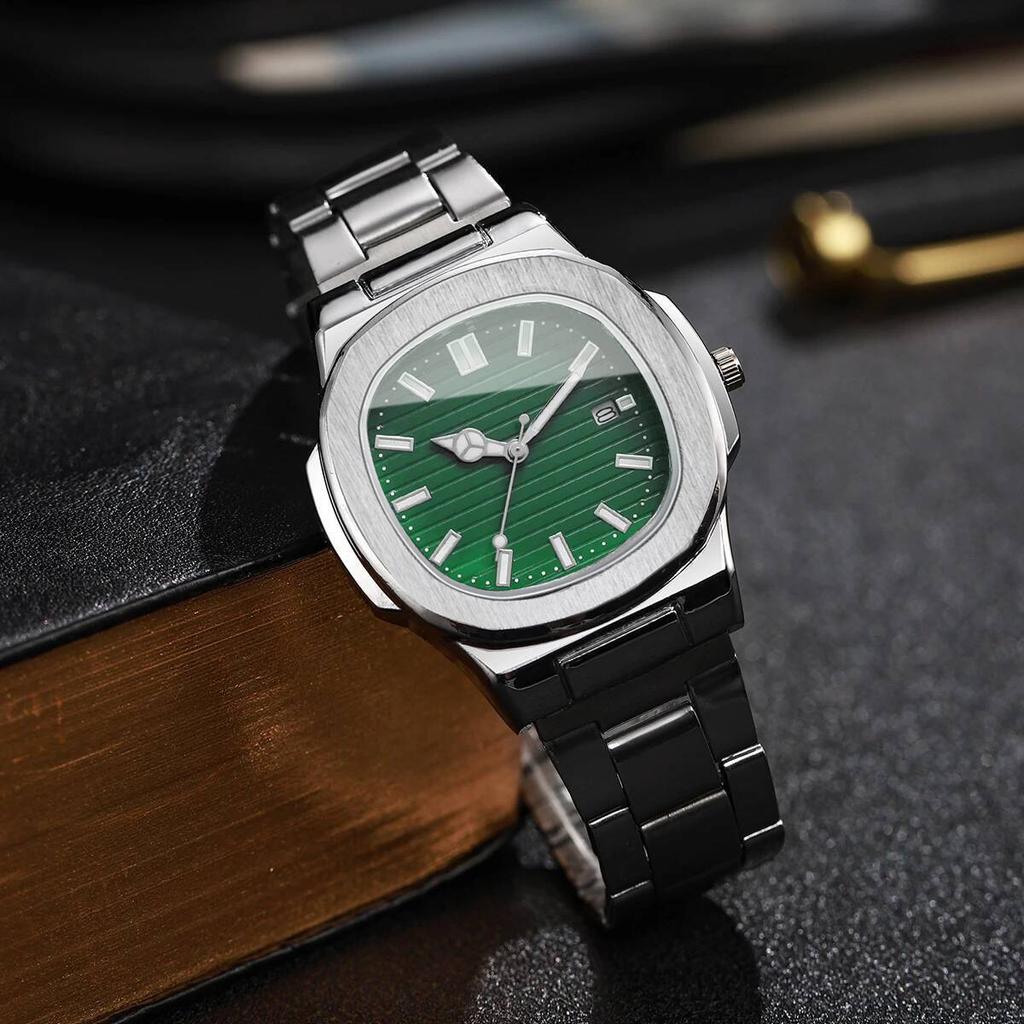 Factory Hot Selling Many Different Colors Stainless Steel Luxury Charm Fashion Men's Business with Calendar Style Quartz Watch