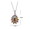 925 Sterling silver Gorgeous design Colorful Natural Tourmaline pendant necklace for women girls fine jewelry nice gift