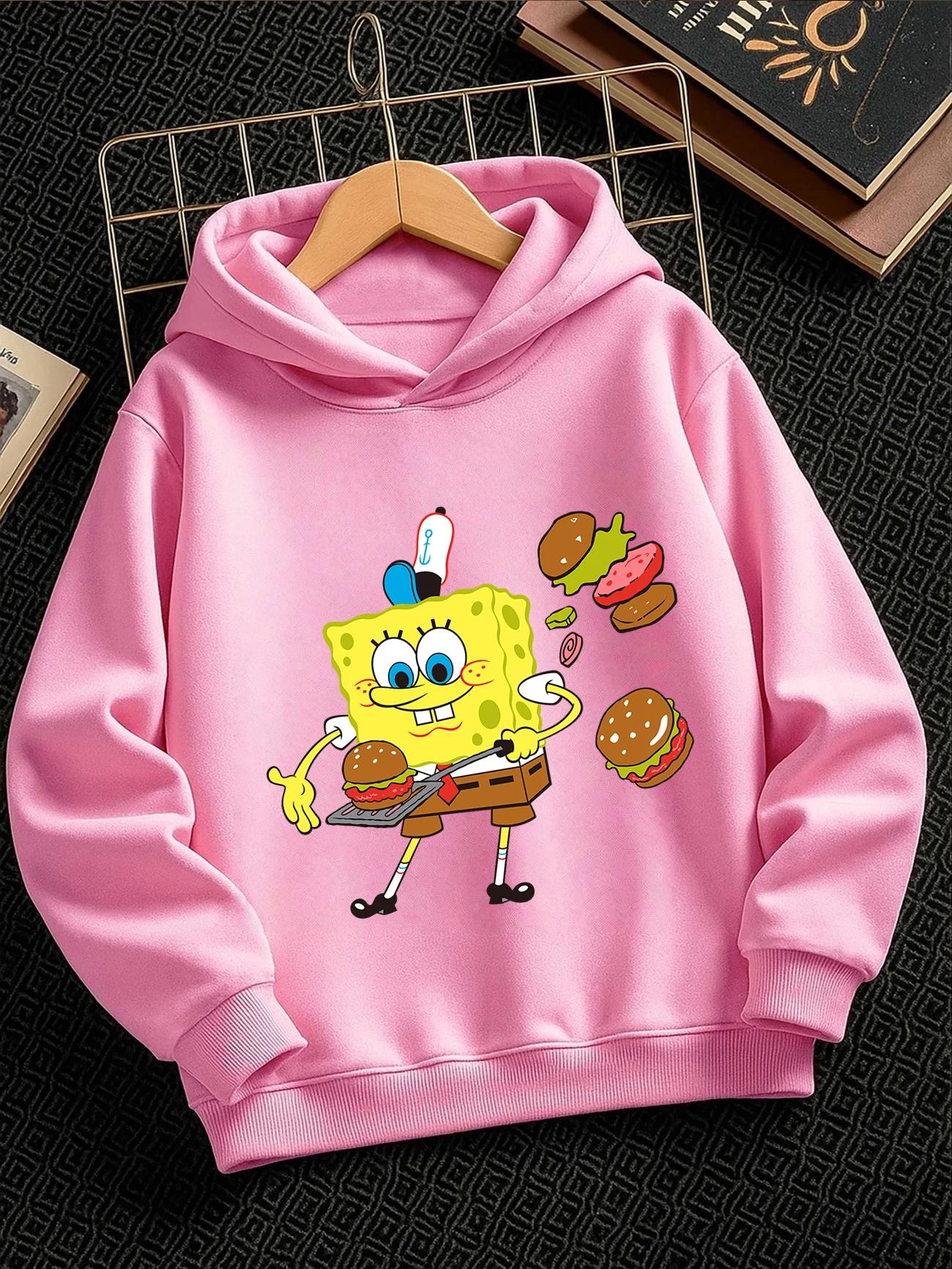 Goo Lagoon SpongeBob Hoodie For Children Summer Cute Crewneck Street Age 3-14 100