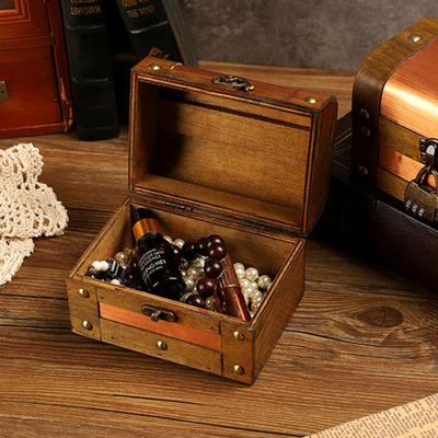 Rustikale Aufbewahrungsbox aus Holz, Schmuck-Organizer mit Schloss, große Kapazität, Aufbewahrungsbox für Werkzeuge, dekorative Andenkenbox