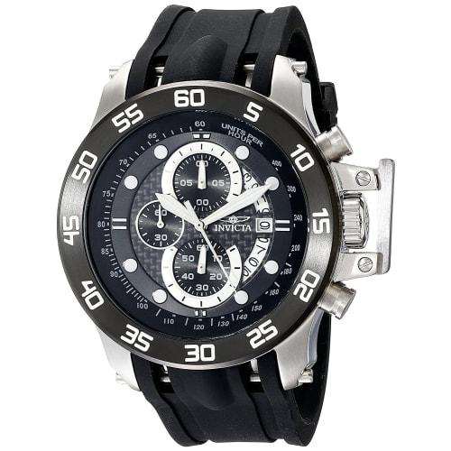 Invicta Men's I-Force Stainless Steel Watch 19251 with Black Synthetic Band