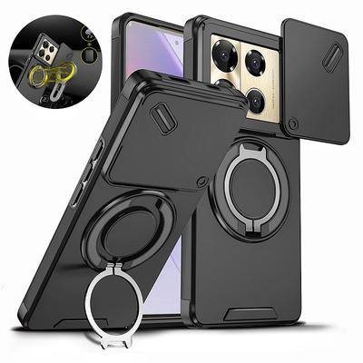 Stoßfeste Armor Slide Kamera Hülle Für infinix Note 40 Pro 5G 4G 50 Pro+4 Plus GT 20 Pro Magnetischer Ringhalter Linsenschutz Abdeckung