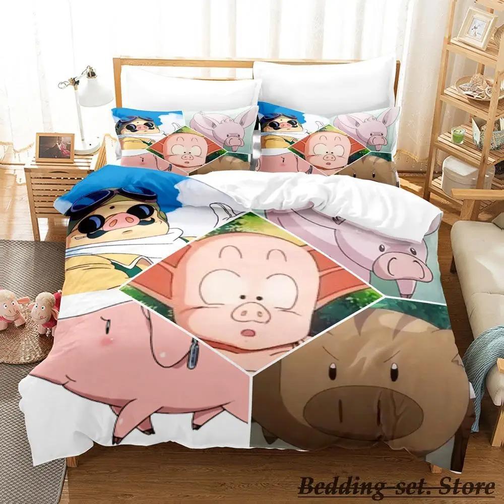 Funny Pig Bedding Set Single Twin Full Queen King Size Bed Set Aldult Kid Bedroom Duvetcover Sets Anime Parure De Lit Bed