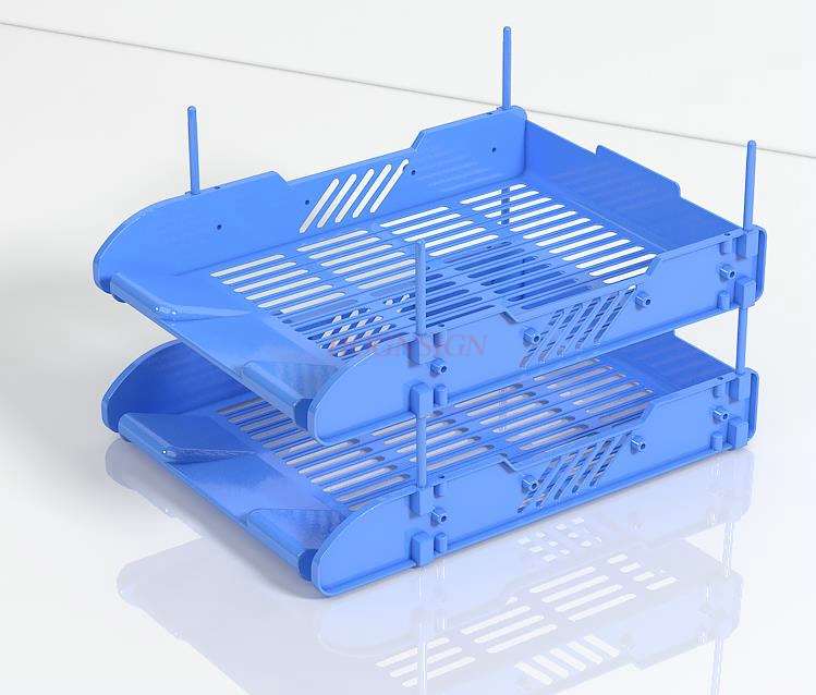 Three-tier file shelf rack office supplies folder storage box office file column 3-tier file information basket