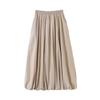 Spring and Summer Tooling Skirt Casual Loose Bud Skirt Women's Elastic Waist Pleated Tutu Skirt Mid-length Skirt