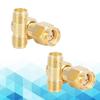 4PCS Golden 2PCS SMA Male to Male Adapter Double Pass Adapter  Antenna Connection