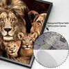 Modern Lion Family Canvas Painting Wild Animals Lion Wall Art Posters Canvas Prints Art Pictures for Living Room Home Decoration
