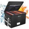 Fireproof Portable Document Bag with Handle – Large Capacity Storage Box for Important Files