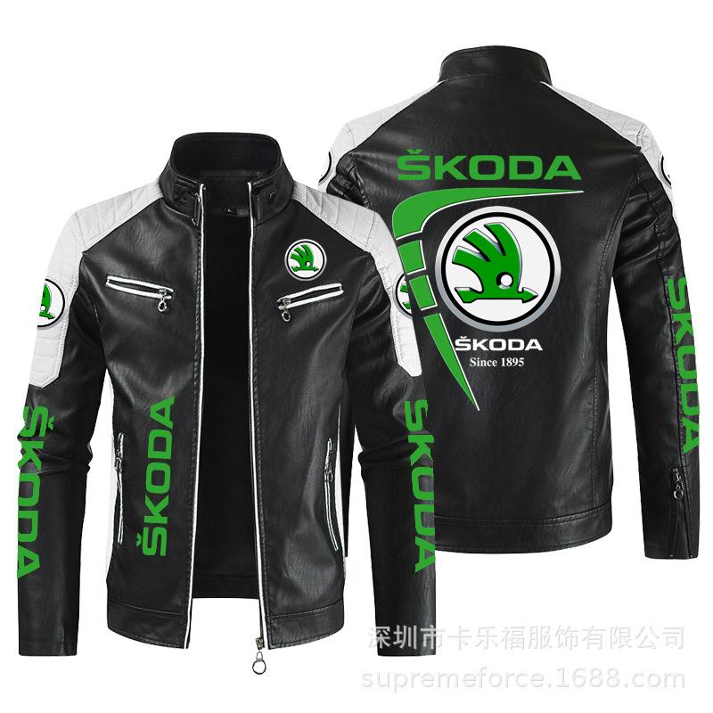 Hot men's clothing European size vauxha motorcycle leather jacket racing suit men's PU leather jacket jacket