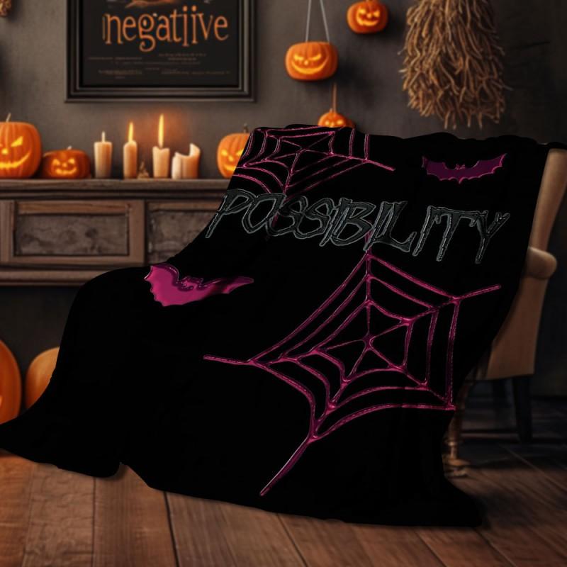 Halloween Print Flannel Blanket Soft Cozy Throw Bed Sofa Plush Fleece 70x100 To 150x200cm