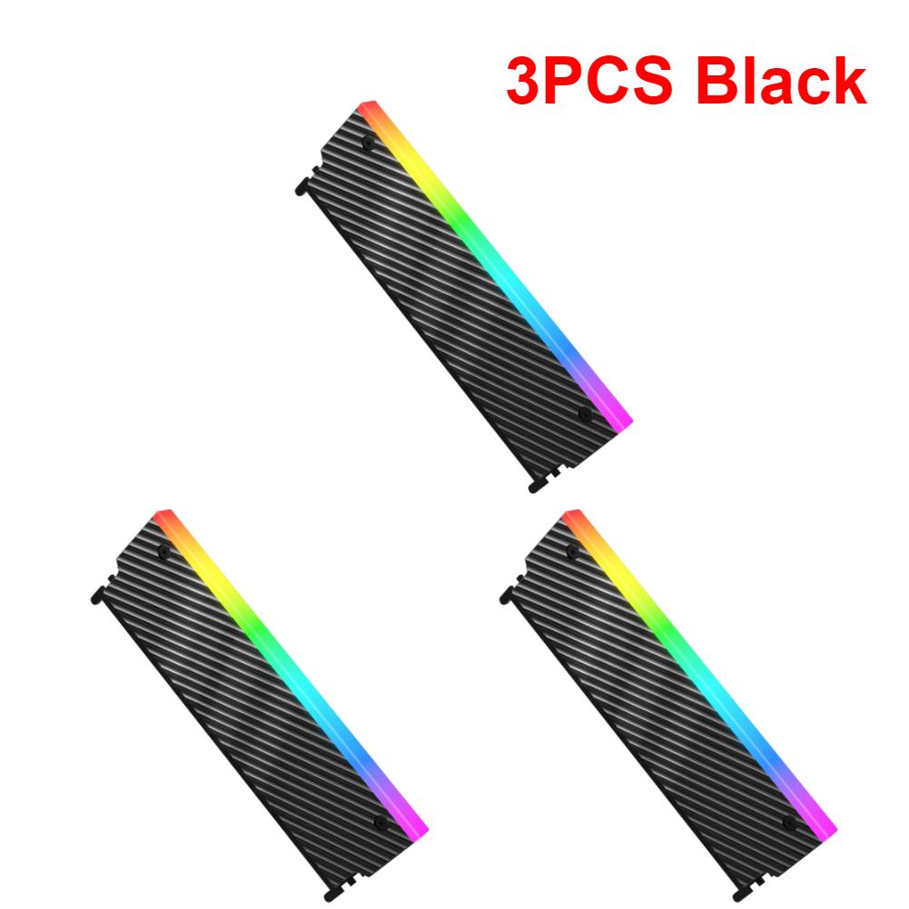 5V 3PIN ARGB RAM Heatsink Radiator Cooler with Thermal Silicone Pad Memory Heat Sink for DDR2 DDR3 DDR4 DDR5 Desktop PC Memory