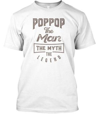 Poppop The Man Geschenk Mythos Legende T-Shirt Hergestellt in den USA Größe S bis 5XL