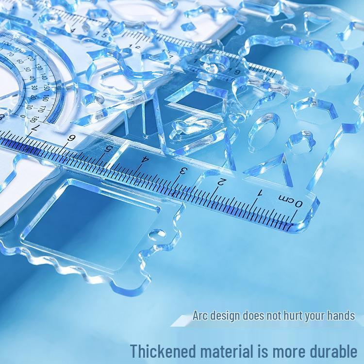 Multi-function Kaleidoscope Ruler for Primary Students - Perfect for Drawings, Patterns, and Hand-painted Newspapers