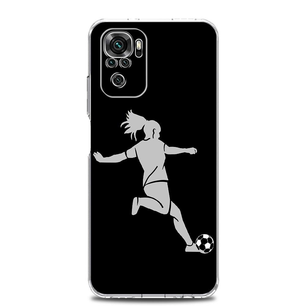 Football Player Soccer Art Phone Case For Xiaomi Redmi Note 12 11 9S 9 8 10 Pro Plus 7 8T 9C 9A 8A K40 Gaming Soft Clear Cover