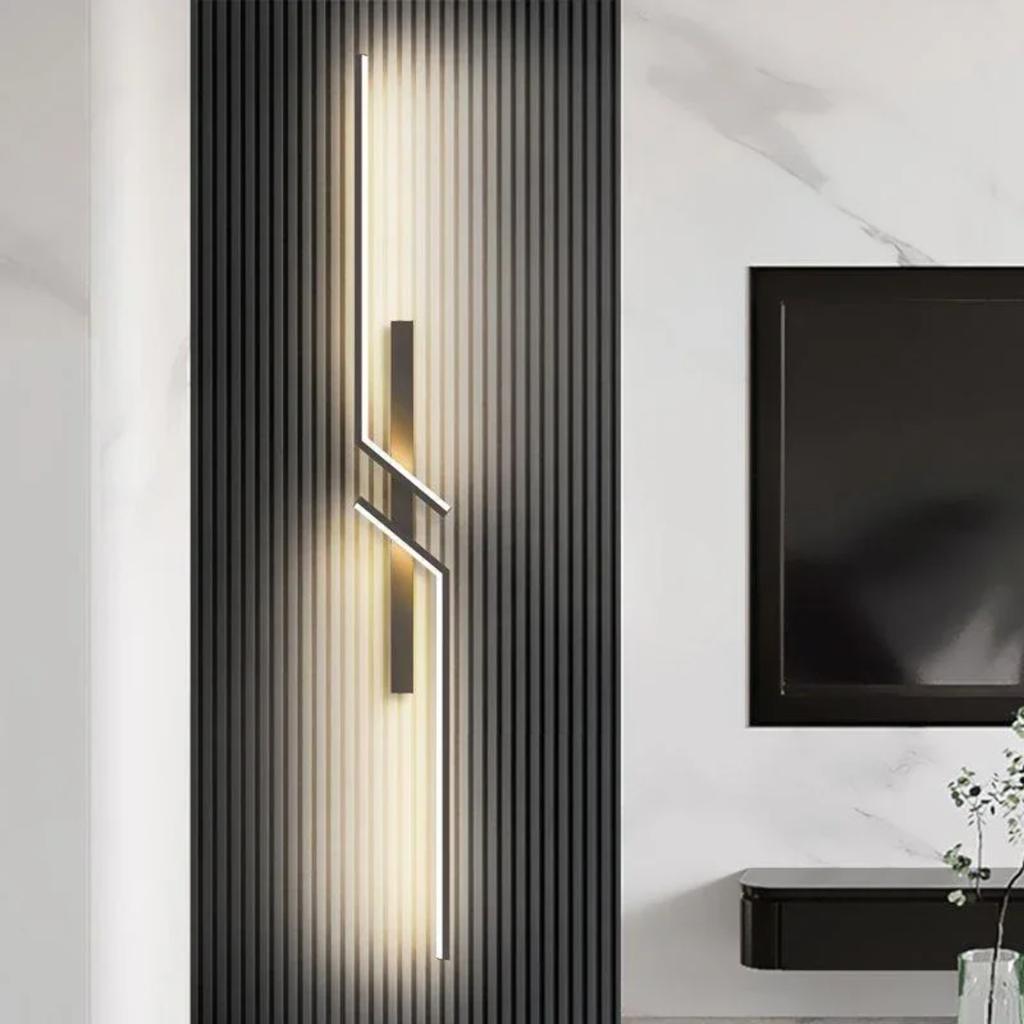 New Sleek, Contemporary, Long LED Wall Lamp Light for Bedroom or Living Room Decor. Perfect Minimalist Design for Background and