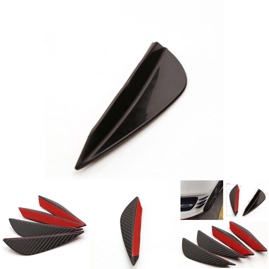 Luxurious Car Styling 4pcs Universal Car Front Bumper Lip Fin Air Knife Kit For A Chic Look