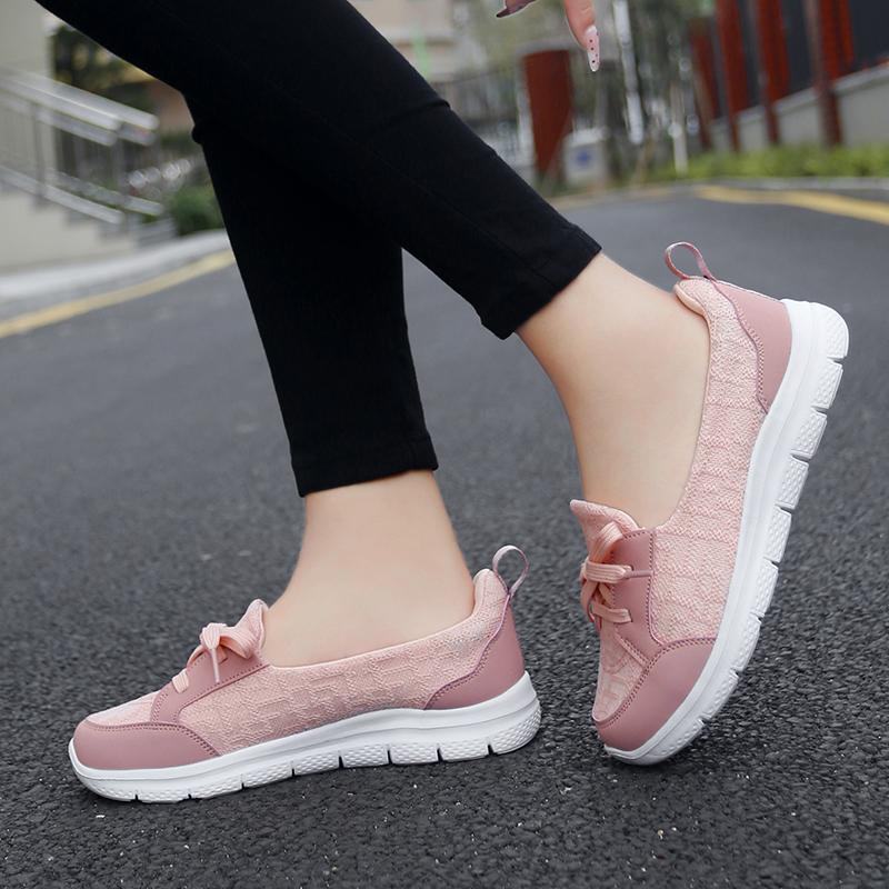 Women’s Summer Casual Outdoor School Student Shoes Lightweight Girls Sneakers Plus Size Slip on Shoes