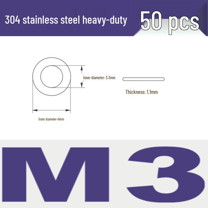 

304 Stainless Steel Thickened Flat Washer A145 (M3-M24)