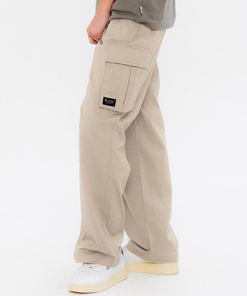 KULTE Wide Cargo Pants Light Beige