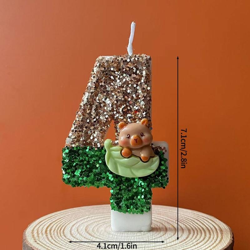 Kawaii Digital Candle Capybara Candle 0-9 Number Birthday Cake Topper Decoration Kapibala Cake Insert for Birthday Baby Shower