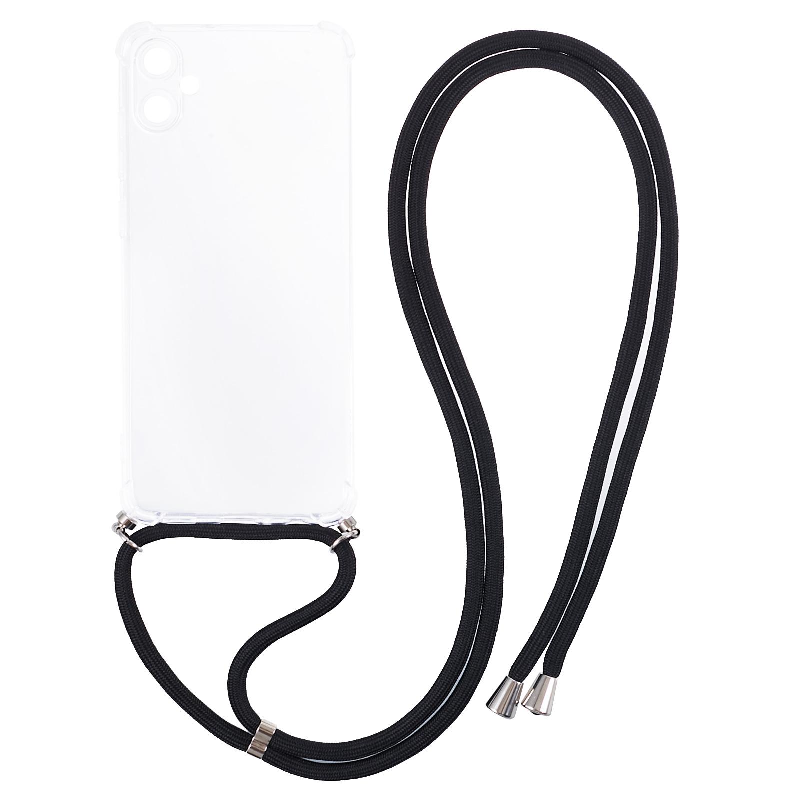 

For Samsung Galaxy A05 4G Case Transparent TPU Phone Cover with Lanyard A