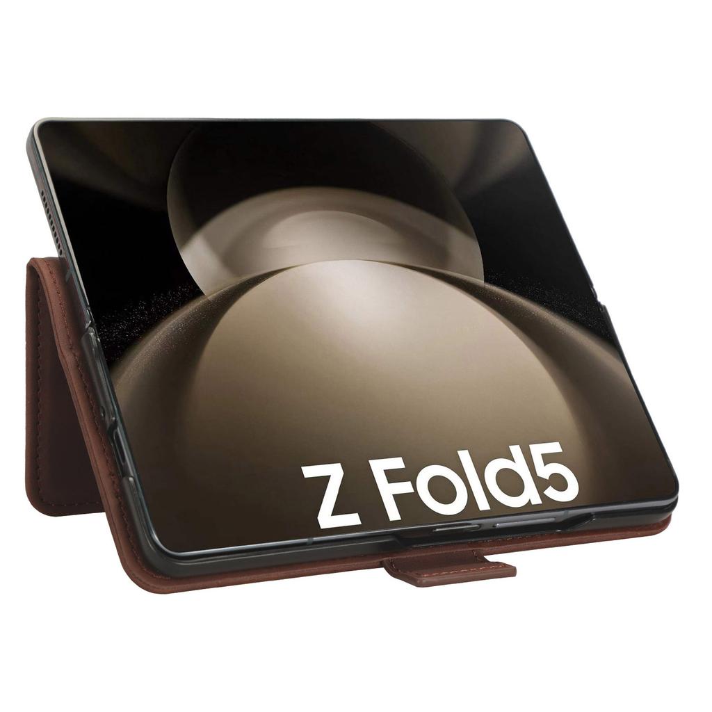 For Samsung Galaxy Z Fold5 5G Multiple Card Slot Phone Case PU Leather+PC Wallet Stand Cover with Pen Holder