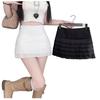 2025 Autumn Korean Sweet & Spicy Layered Lace Pleated Mini Skirt for Women