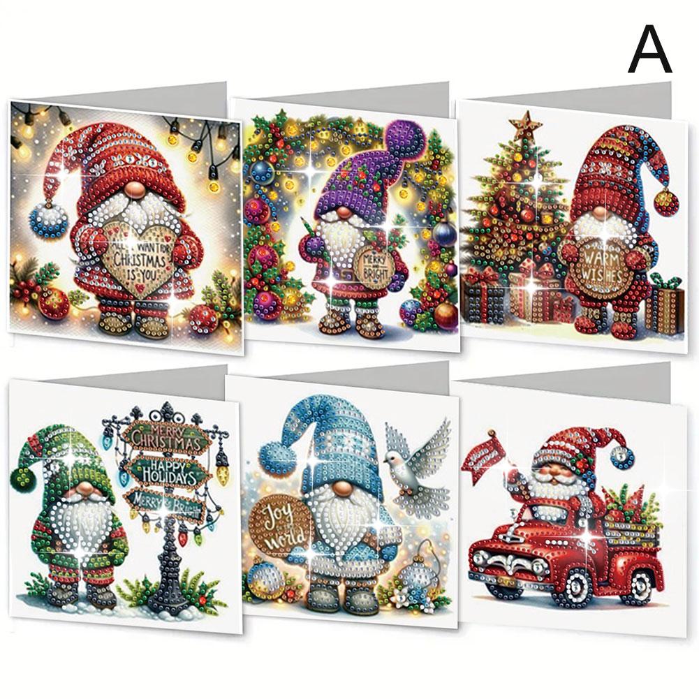 Six Diamond Art Greeting Cards Greeting Card Kit DIY 5D Card Greeting Diamond P4A4