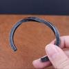 Trendy Simple Nordic Letter Bracelet for Men Women Stainless Steel Adjustable Viking Rune Mobius Twist Cuff Bangles Jewelry Gift