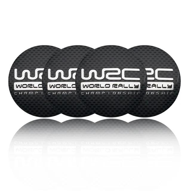 4PCS 56MM 60MM WRC World Rally Championship Emblem Car Wheel Center Cap Hubs Cover Badge Auto Styling Accessories