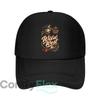 Vintage Western Outlaw Portrait Lett Mesh Baseball Cap Polyester Forward Observations Hat Adjustable Golf Hat Summer