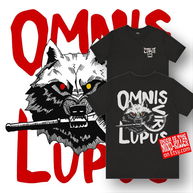 Red Rising Merch Omnis Vir Lupus Howler Unisex Short Sleeve TShirt Front and Back Graphic S