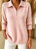 2026 Women's Autumn Winter Casual Half-Zip Loose Lapel Sweater