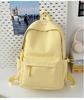 School bag letter simple Mori backpack ins style casual versatile commuter college student school bag large capacity solid color backpack