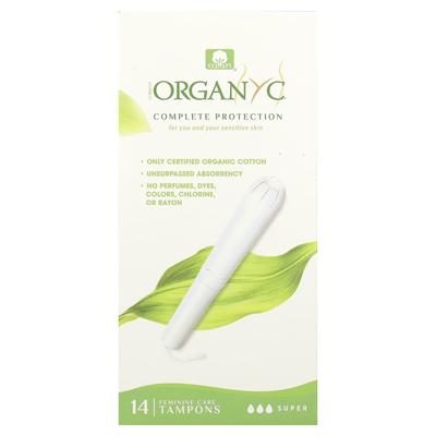 Organic Tampons, Super, 14 Packs
