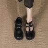 Women's shoes summer women's 2025 French not tired feet single shoes fashion Roman hollow Mary Jane shoes women's bag head sandals