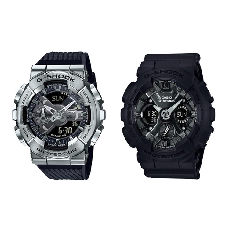 

CASIO Unisex Pair Table Series Black Watch GM-110-1A+GMA-S120MF-1AER