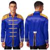 Men's Halloween SGT Sergeant Pepper Costume Jacket Marching Band Rock Man 60s Satin Cardigan Coat