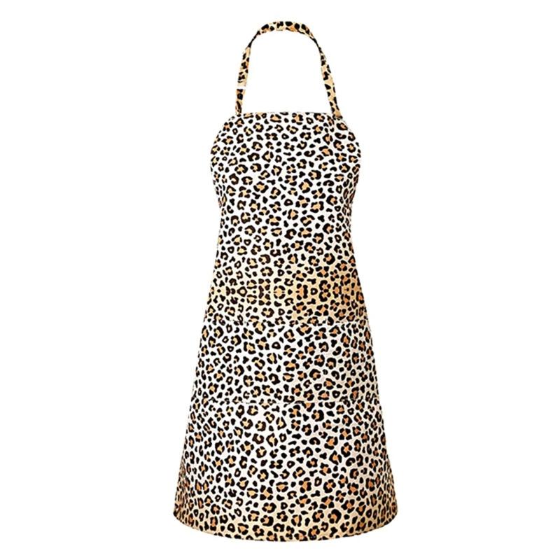 Fashion Animal Print Apron Stain Resistance Adjustable Neck Design Multiuse Accessory For Cooking Beauty Nail Salon
