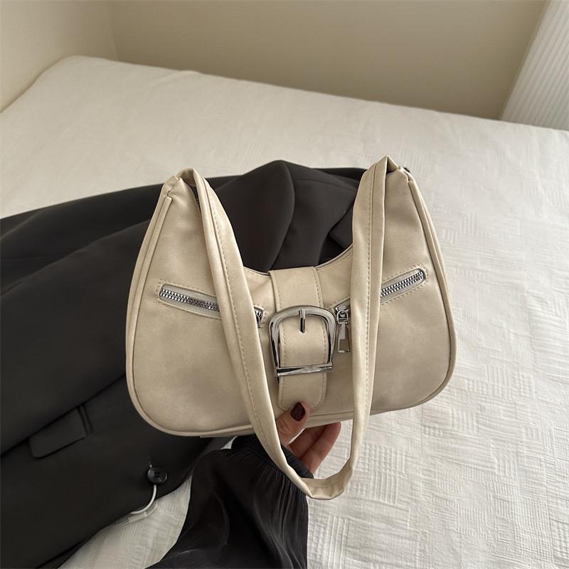 Stylish Retro French Design Underarm Bag For Winter With Soft Pu Material And Multiple Colors