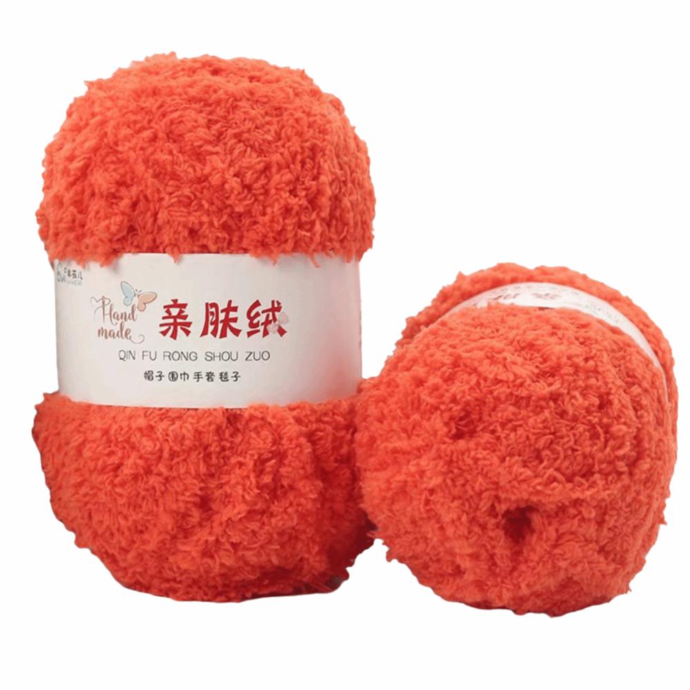 50g Set Coral Velvet Yarn 3 Strands Crochet Yarn Chenille Wool Chenille Yarn  Crochet DIY
