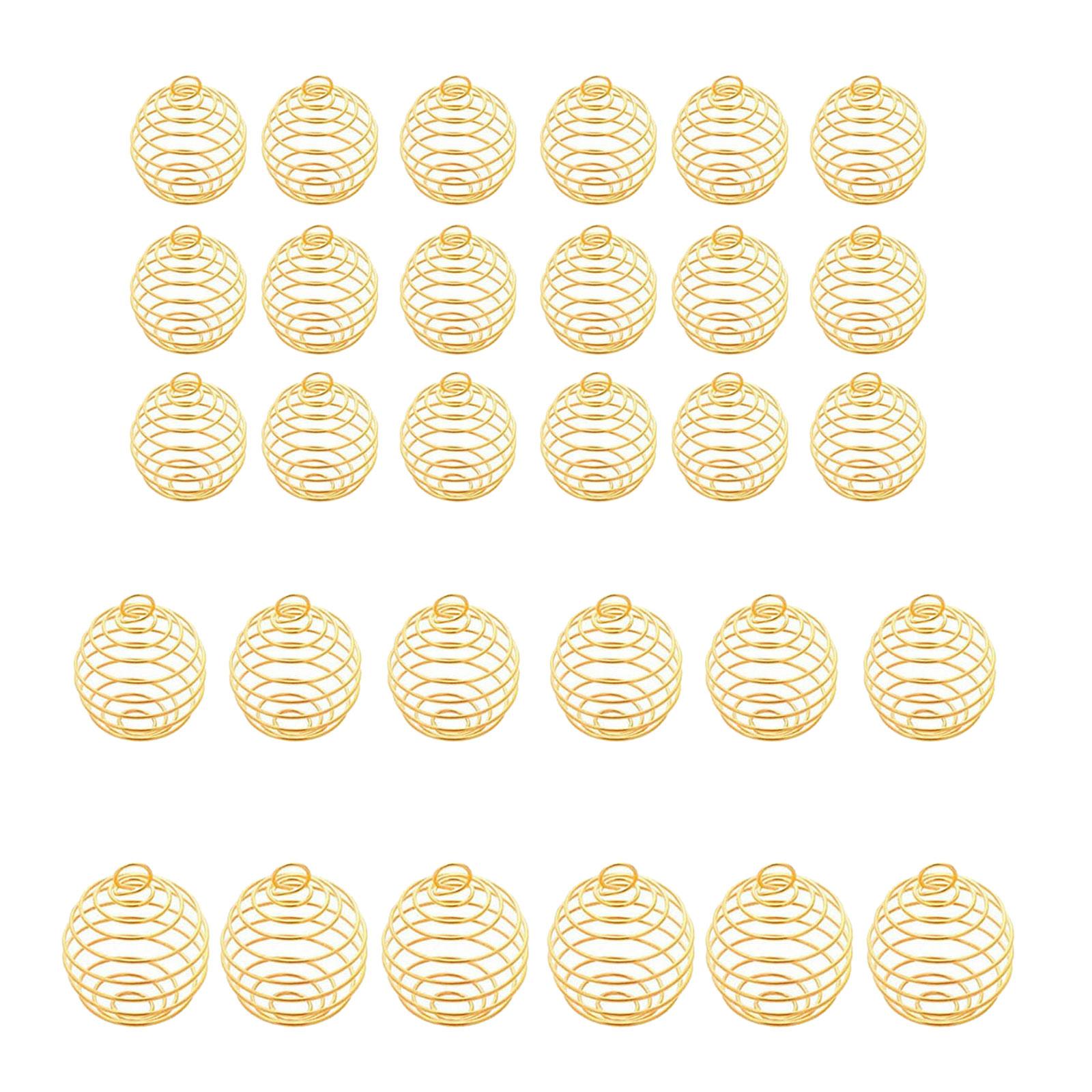 

30 шт. Унікальні ювелірні вироби, кулон, порожниста куля, пружинний кулон, ювелірні вироби, принадність, намисто, підвіски, кулони для ювелірних виробів, зроблених своїми руками золотий